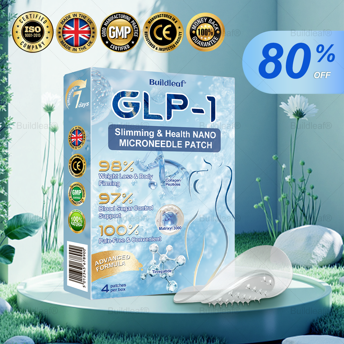 [Last Day Promotion 60% OFF] 💎Buildleaf® Tirzepatide Slimming & Health Nano Microneedle Patch 🇺🇸👩‍⚕️(Zero Pain, 24/7 Release | Lose 20lbs FAST | 90%Sugar DropI) (Copy)