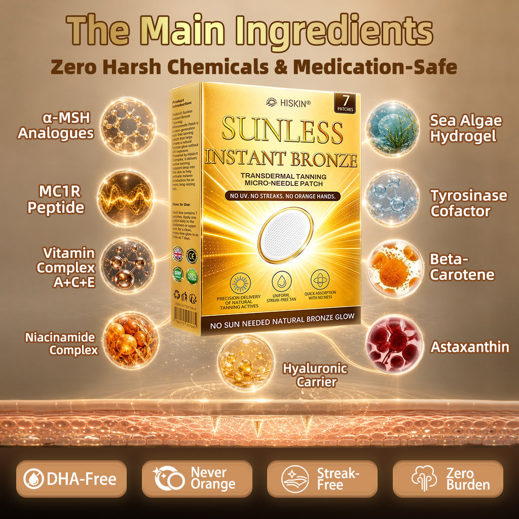 𝑶𝒇𝒇𝒊𝒄𝒊𝒂𝒍 𝑺𝒕𝒐𝒓𝒆 | ☀️ 𝐇𝐢𝐬𝐤𝐢𝐧® 𝐒𝐮𝐧𝐥𝐞𝐬𝐬 𝐈𝐧𝐬𝐭𝐚𝐧𝐭 𝐁𝐫𝐨𝐧𝐳𝐞 𝐓𝐚𝐧𝐧𝐢𝐧𝐠 𝐌𝐢𝐜𝐫𝐨𝐧𝐞𝐞𝐝𝐥𝐞 𝐏𝐚𝐭𝐜𝐡 🇬🇧 (𝐉𝐮𝐬𝐭 𝐨𝐧𝐜𝐞 𝐚 𝐝𝐚𝐲) 𝐕𝐢𝐬𝐢𝐛𝐥𝐞 𝐁𝐫𝐨𝐧𝐳𝐞 𝐆𝐥𝐨𝐰 𝐢𝐧 𝟕 𝐃𝐚𝐲𝐬 ✅ 𝐍𝐨 𝐔𝐕, 𝐍𝐨 𝐎𝐫𝐚𝐧𝐠𝐞, 𝐍𝐨 𝐒𝐭𝐫𝐞𝐚𝐤𝐬, 𝐍𝐨 𝐃𝐇𝐀, 𝐍𝐨 𝐌𝐞𝐬𝐬.